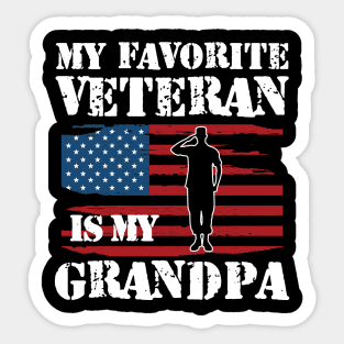 My favorite veteran is my grandpa w Sticker